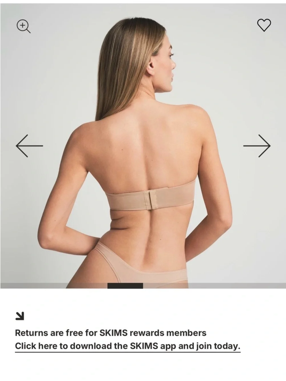 SKIMS ultimate Strapless Push-Up clay 32c nwt - Picture 2 of 6